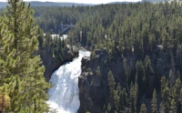 waterfall yellowstone motorcycle tour usa