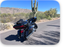 Harley bij Saguaro