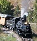 De stoomtrein in Durango tijdens onze motorreizen amerika