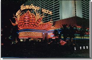 Flamingo Hilton hotel tijdens onze motorreizen in Las Vegas