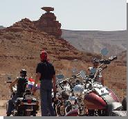 Mexican Hat bij motorreis Amerika in 2000