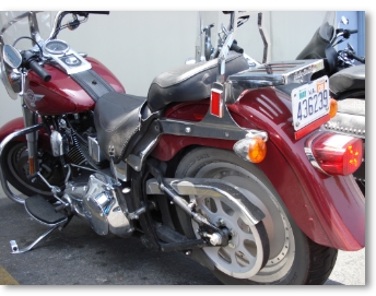De Harley-Davidson Fatboy van Ed
