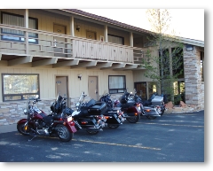 het hotel in Gunnsion tijdens onze motorreis Amerika 2007