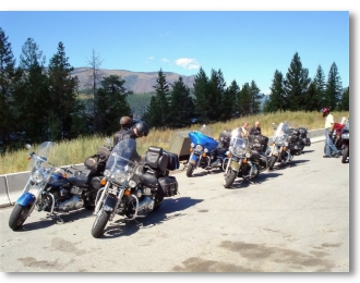 Een van de vele stops tijdens onmze motorreis  door Canada in 2008